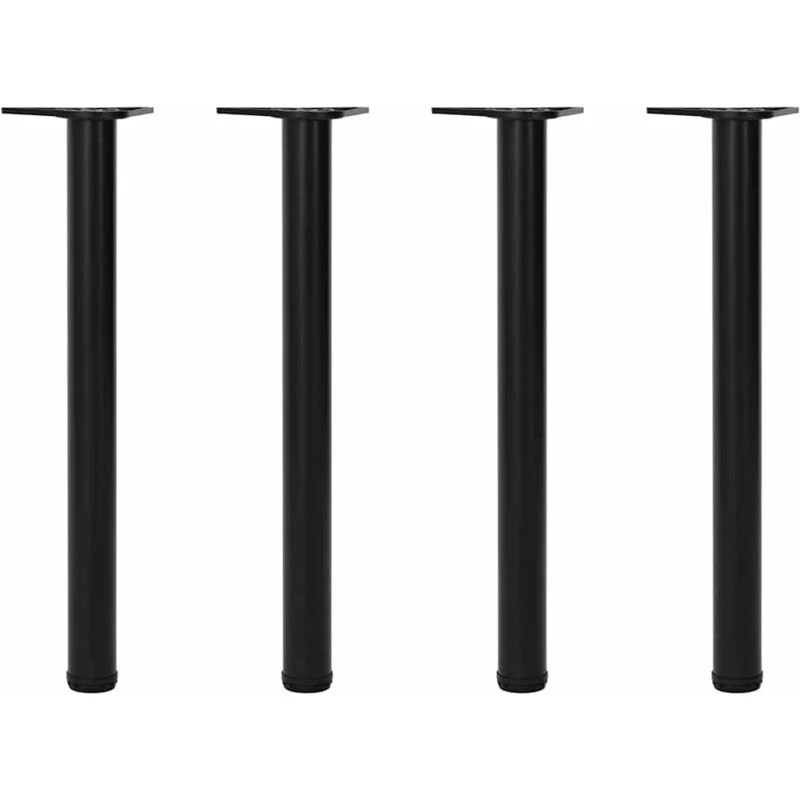 Image of VIDAXL 4 Height Adjustable Table Legs Black 710 mm Vidaxl 8718475946632