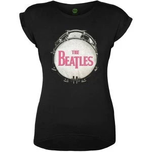 Image of The Beatles - Drum Womens Medium T-Shirt - Black
