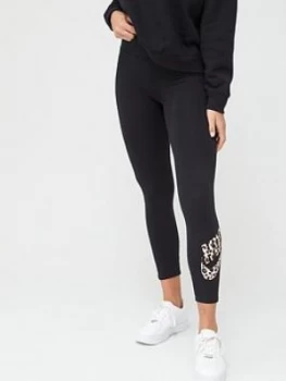 Image of Nike Nsw Animal Print Logo Legging - Black