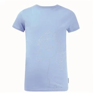 Image of Hy Little Rider Diamante Little Show Pony T Shirt - Regatta Blue