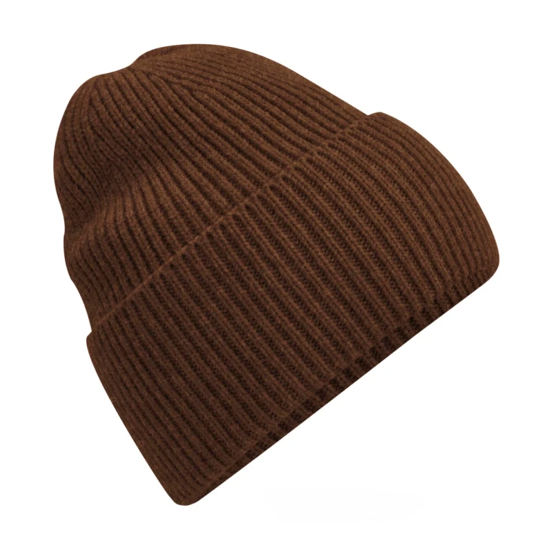 Image of Beechfield Beechfield Men Cuffed Oversized Beanie in Brown Brown One Size Male 5063300943250