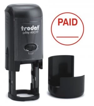 Image of Trodat Printy 46019 Word Stamp Self Inking Red PAID