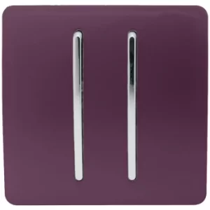 Image of Trendi Switch 2 Gang 2 Way 10Amp Light Switch in Plum