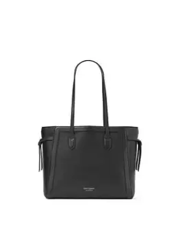 Image of Kate Spade New York The Knott Pebbled Leather Large Tote Bag - Black