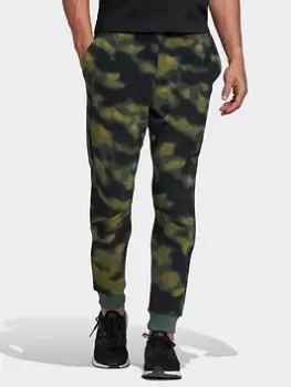 Image of adidas Polar Fleece Nature Print Joggers, Green, Size S, Men