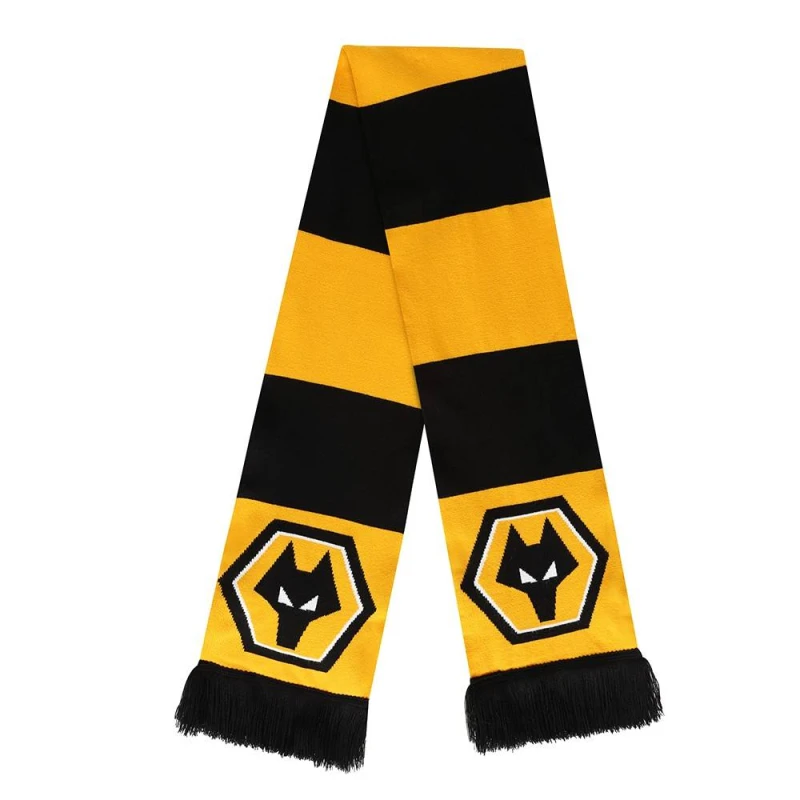 Image of Wolverhampton Wanderers FC Mens Knitted Winter Scarf Multicolor Male One Size