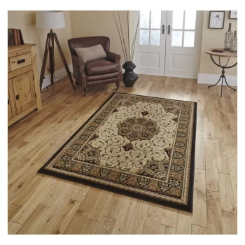 Image of Heritage 4400 Black Cream 280cm x 380cm Rectangle - Black and Ivory