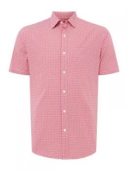 Image of Mens Michael Kors Classic Fit Abstract Eye Shirt Pink