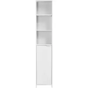 Image of House&homestyle - White Bathroom Storage Tallboy Cabinet - White