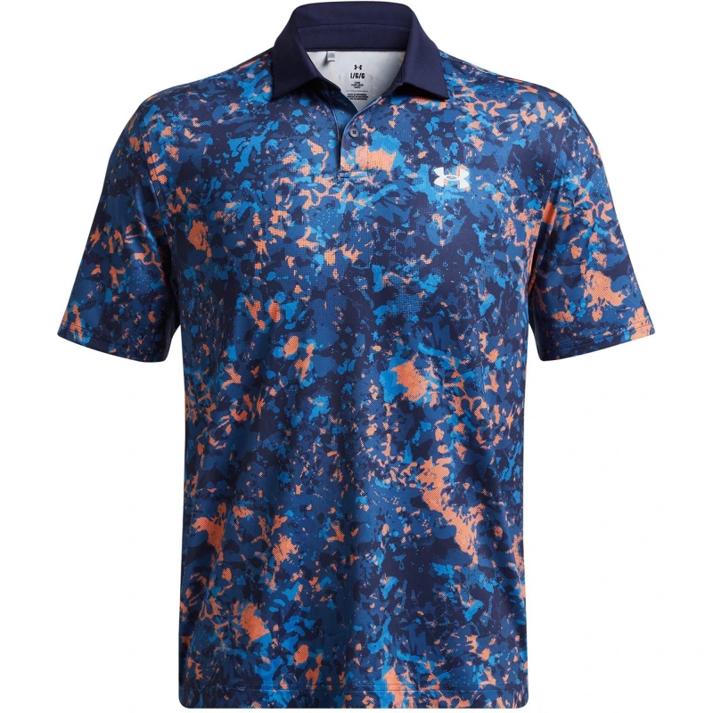 Image of Under Armour Mens Short-Sleeve Performance Polo Shirt Orange male M