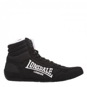 Image of Lonsdale Contender Mens Boxing Boots - Black/White