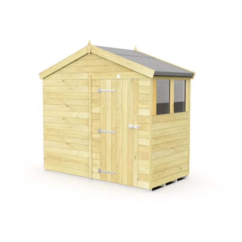 Image of Flat Pack Sheds DIY Sheds 8 x 4 Apex Shed, Brown 8X4AFF