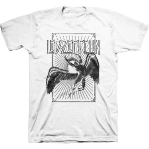 Image of Led Zeppelin - Icarus Burst Unisex Medium T-Shirt - White