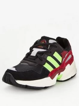 Image of adidas Originals Yung-96 Junior Trainers - Black, Green, Size 5