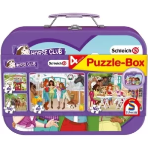 Image of Schleich Horse Club Puzzle Box (2 x 60 Pieces & 2 x 100 Pieces)