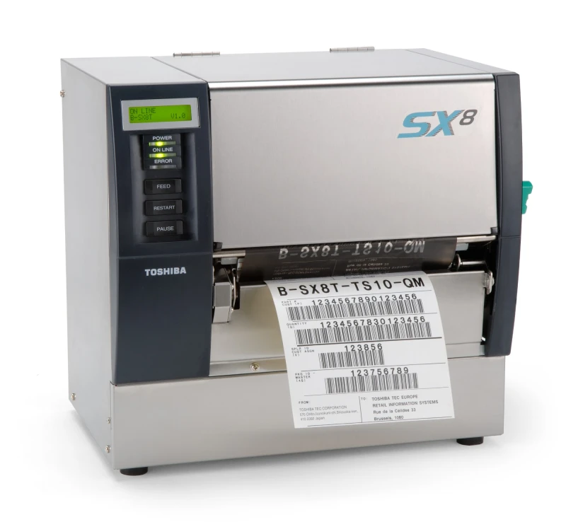 Image of Toshiba B-SX8T 300dpi 8" Wide Industrial Label Printer