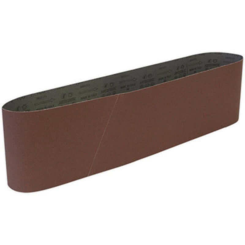 Image of Loops PREMIUM 150mm x 1220mm Sanding Belt - 100 Grit Aluminium Oxide Cloth Backed Loop Multi