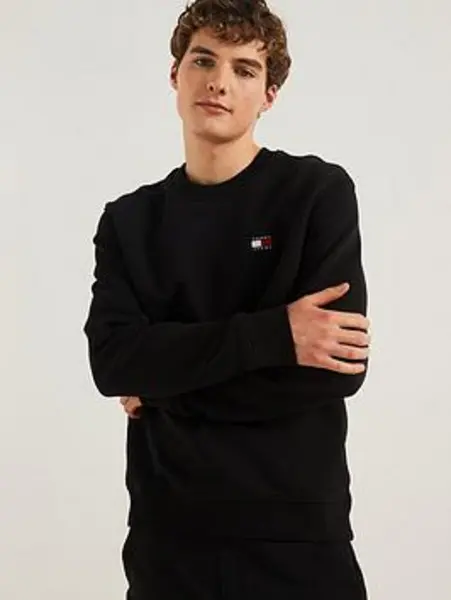 Image of Tommy Jeans Regular Fit Badge Crew Neck Sweatshirt