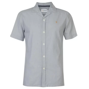 Image of Farah Short Sleeve Armando Shirt Mens - Blue