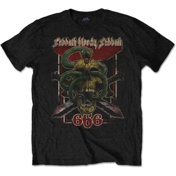 Image of Black Sabbath - Bloody Sabbath 666 Unisex Large T-Shirt - Black