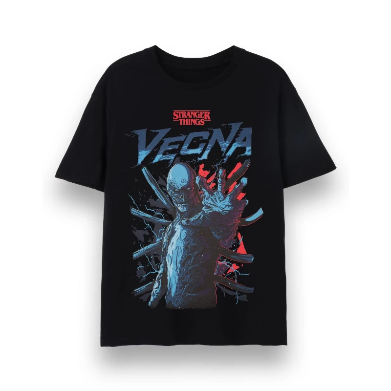 Image of Stranger Things Stranger Things Men Short Sleeved T-Shirt in Black Size: Medium Black M Male 5063203900855