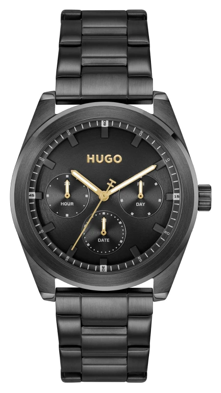 Image of HUGO 1530426 #Bright SPORT (42mm) Black Dial / Black PVD Watch