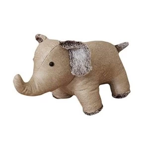 Image of HESTIA? Faux Leather Door Stop - Beige Elephant