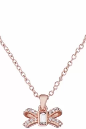 Image of Ted Baker Jewellery Sabena Crystal Sparkle Bow Tiny Pendant TBJ2524-24-02