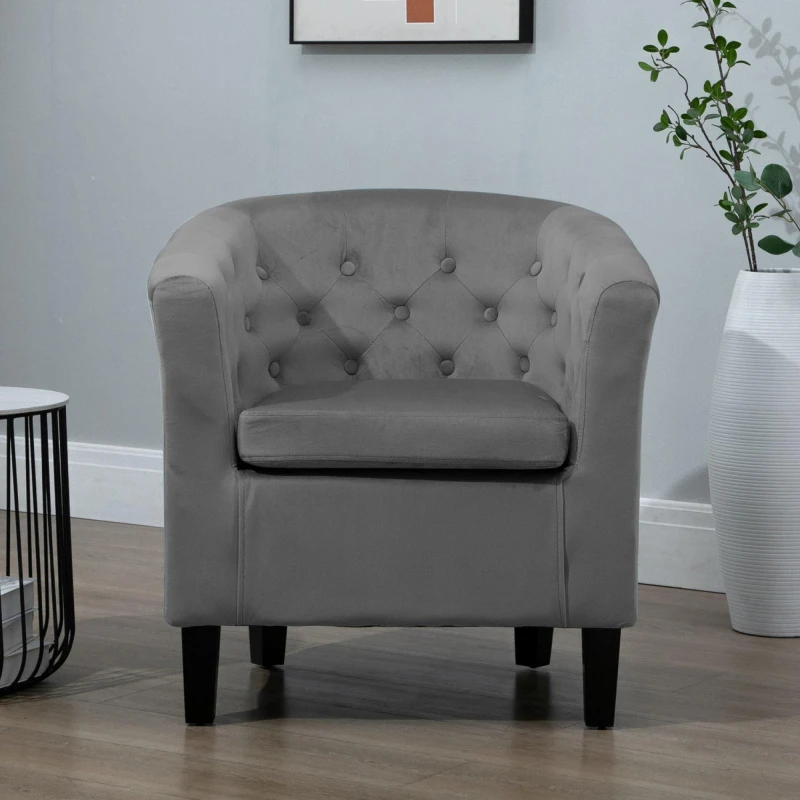 Image of Artemis Home Clio Accent Chair in Dark Grey Dark Grey Unisex