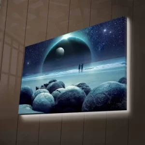 Image of NASA-022 Multicolor Decorative LED Lighted Canvas Painting