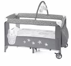 Image of Duo Level Travel Cot & Toys (Open Box)