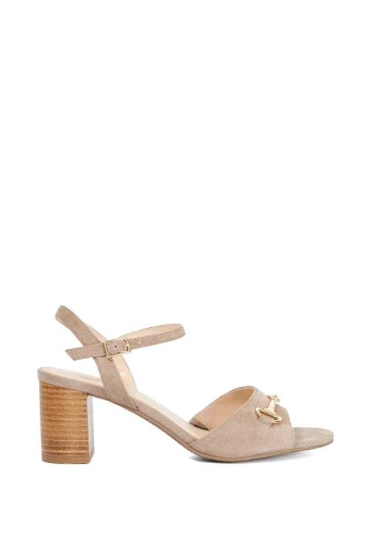 Image of Dune London Womens 'Jayar' Suede Sandals in Taupe Size: 3 Taupe Female 3