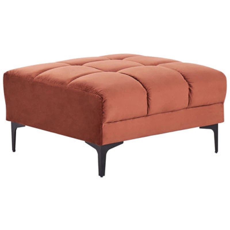 Image of Beliani Ottoman Alnes Velvet Light Red