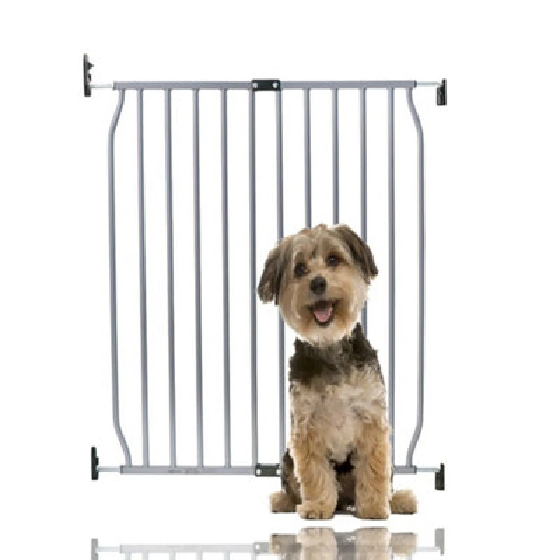 Image of Bettacare Eco Screw Fit Pet Gate, Grey, 70Cm - 80Cm, Screw Fitted Dog Gate, Safety Gate For Puppy