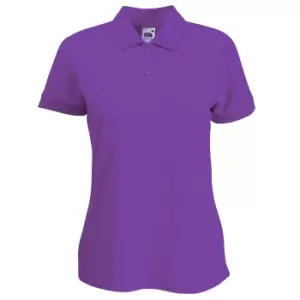 Image of Fruit Of The Loom Womens Lady-Fit 65/35 Short Sleeve Polo Shirt (L) (Purple)
