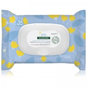 Image of Klorane Bebe Calendula Gentle Cleansing Wipes for Children from Birth 25 pc