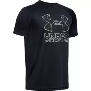 Image of Under Armour Armour Tech Big Logo T Shirt Junior Boys - Black