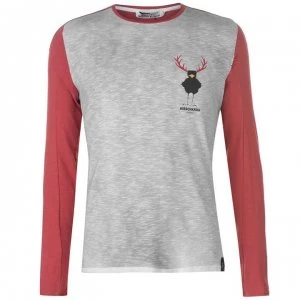 Image of Chillaz Hirschkrah Top Mens - Grey/Red