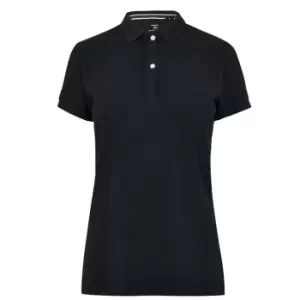 Image of Superdry Pique Polo Shirt Womens - Black