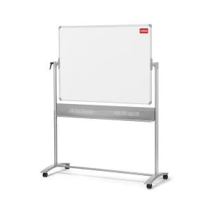 Image of Nobo Classic Mobile 1200 x 900mm Steel Horizontal Pivot Magnetic Whiteboard