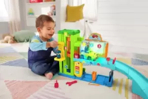 Image of Fisher Price Little People Light-Up Learning Garage Playset