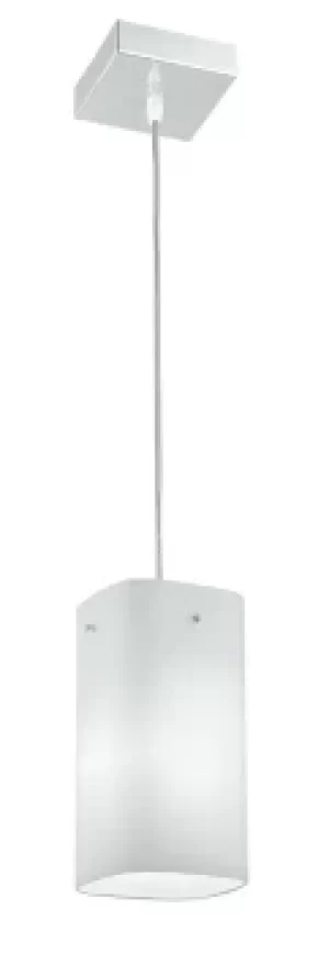 Image of SQUARE Slim Pendant Ceiling Light White 10x10x23cm