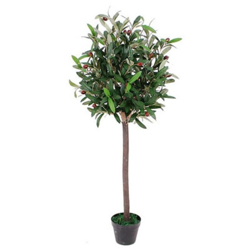 Image of Leaf Design 90cm Artificial Olive Bay Style Topiary Fruit Tree