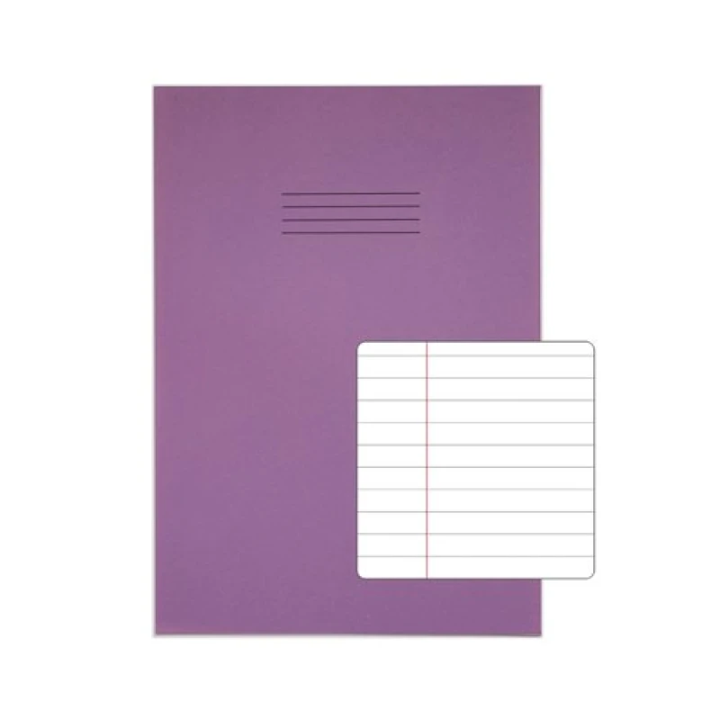 Image of Rhino A4+ Exercise Book 80 Page F8M Purple (50 Pack) VDU080-214-4