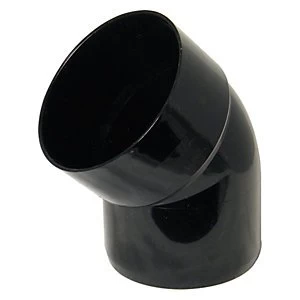 Image of FloPlast SP435B Soil Pipe 135 Deg Offset Bend Spigot/Solvent Socket - Black 110mm