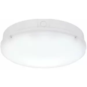 Image of Gloss White IP65 Bulkhead Light - 18W cct smd LED Module - Emergency Lighting