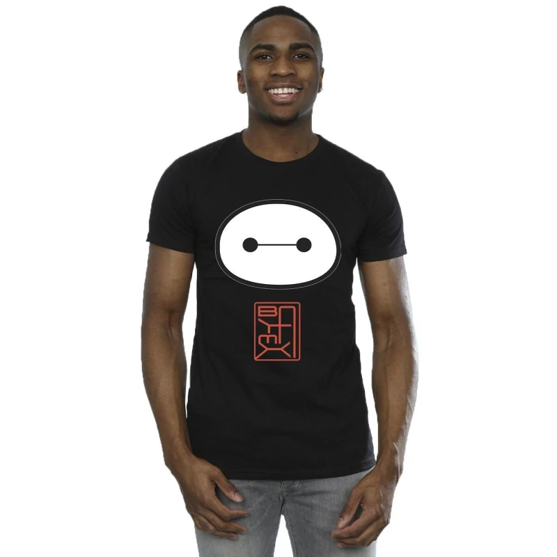 Image of Disney Men Big Hero 6 Baymax Icon T-Shirt in Black Size: Small Black S Male 5059934877764
