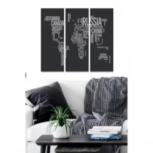 Image of MDF384025 Multicolor Decorative MDF Painting (3 Pieces)