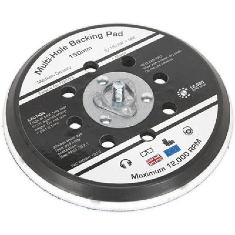 Image of Loops 150mm Universal DA Backing Pad - 5/16 Inch UNF or M8 Thread - Dust Free Multi