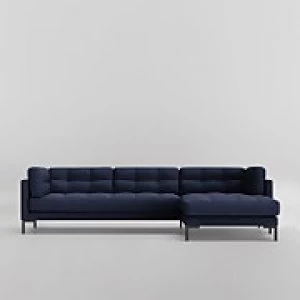 Image of Swoon Landau House Weave Corner Sofa - Right Hand Side - Corner Sofa - Navy